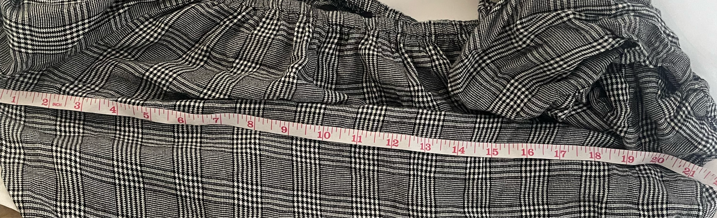 MSK Women’s Plaid Blouse - Size Large - 3/4 Sleeve with Button Details